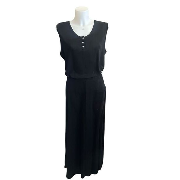 Chico’s Travelers 2 Pc Tank (sz 3)  & Skirt set ( sz 1)‎ Black Comfy Stretch New - Picture 1 of 10